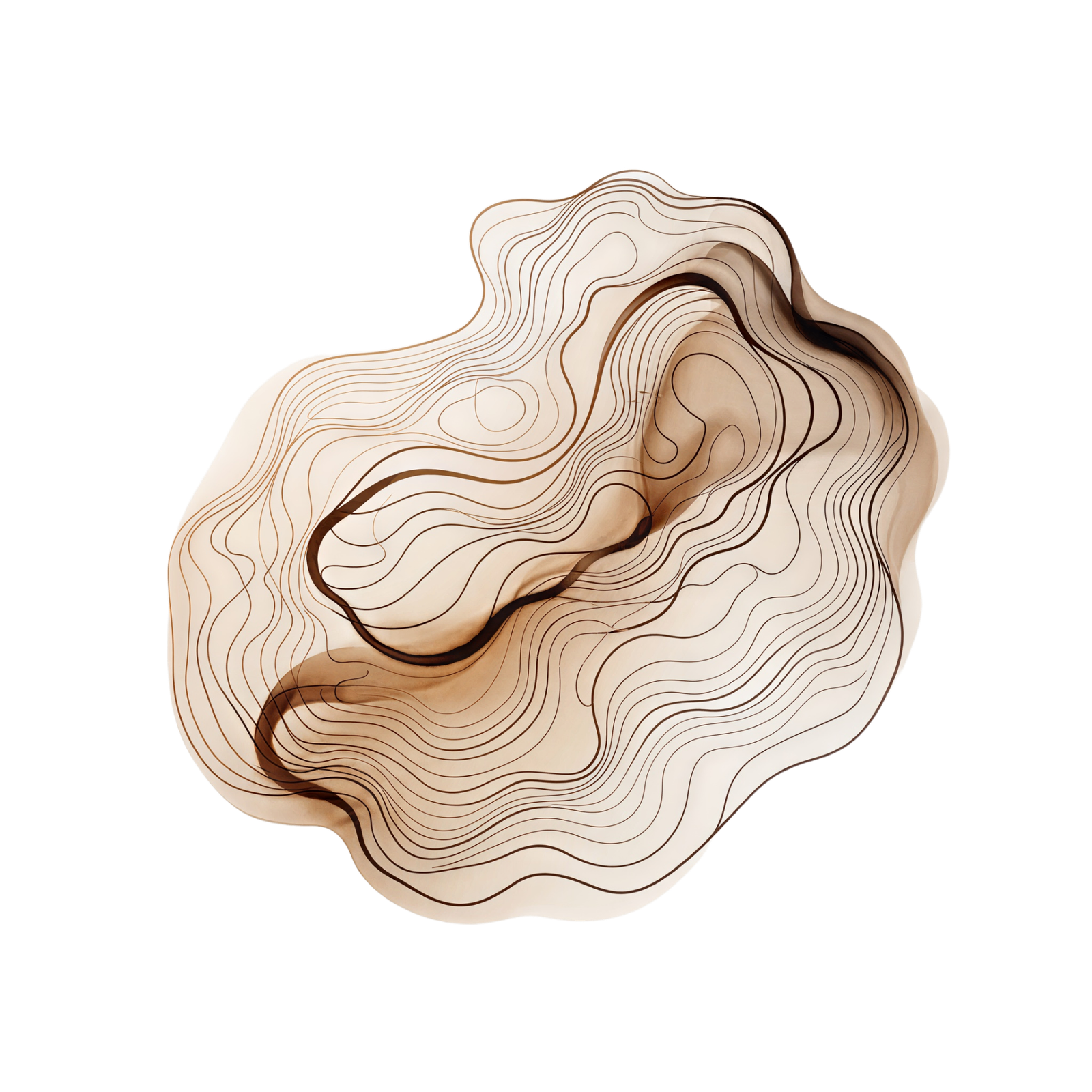 Arte abstrata de linhas de contorno topográficas representando a escuta psicanalítica